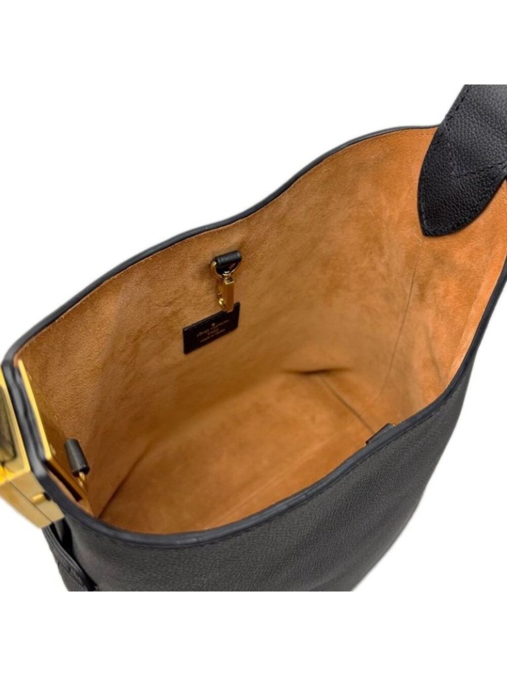 Louis Vuitton Leather Shoulder Low Key Hobo PM Black Gold - Picture 11 of 15